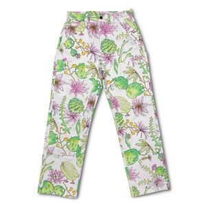 Keith Kelly NYC Printed Cactus Double Knee Carpenter Pants Size XL
